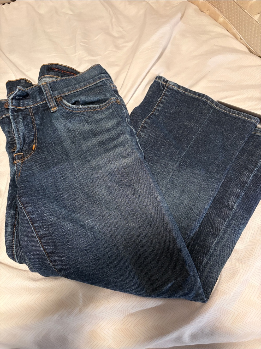 Citizens Against Humanity Dark Blue Cropped Kelly Flare Low Rise Jeans - 29